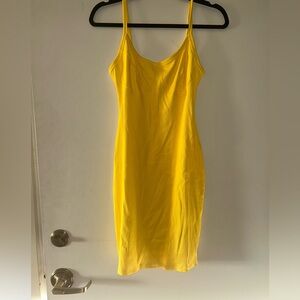 Year of Ours yellow ribbed stretchy Dress